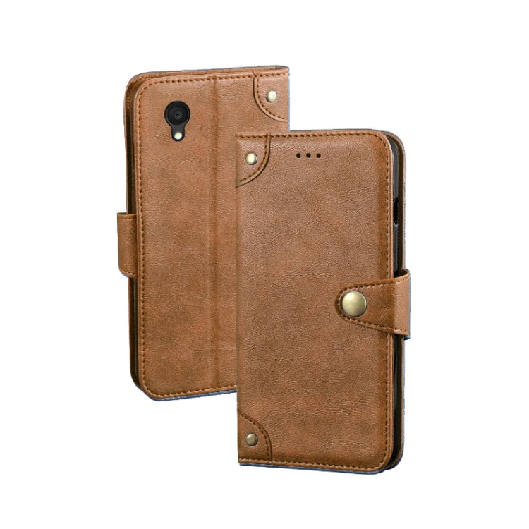 For Alcatel 1 Ultra idewei Retro Texture Leather Phone Case