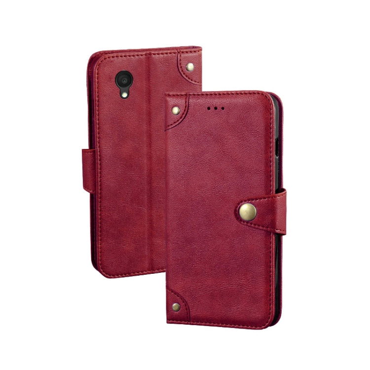 For Alcatel 1 Ultra idewei Retro Texture Leather Phone Case
