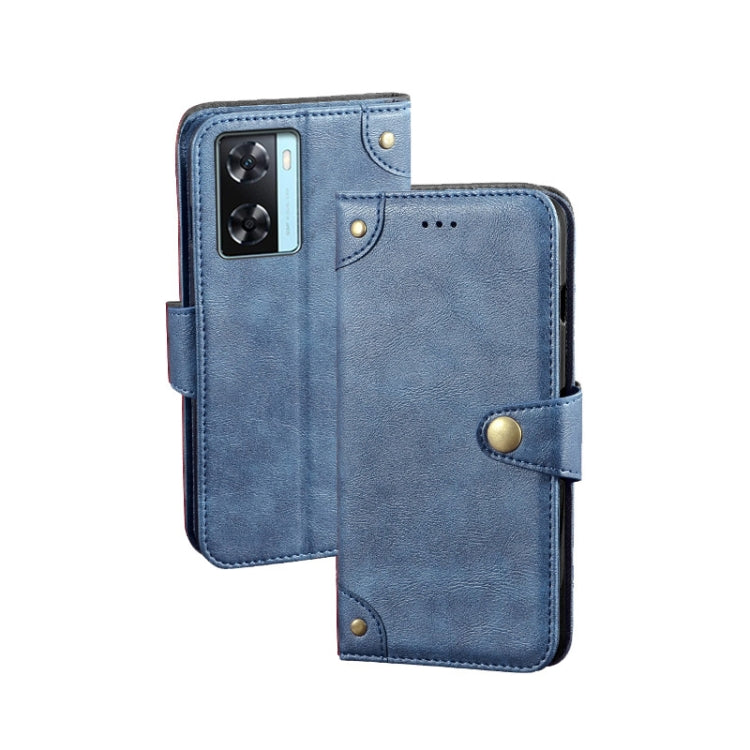 For OPPO A77s idewei Retro Texture Leather Phone Case