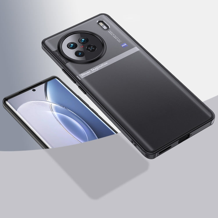 For vivo X90 Armor Clear TPU Hard PC Phone Case