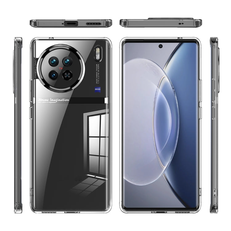 For vivo X90 Armor Clear TPU Hard PC Phone Case