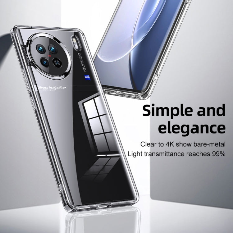 For vivo X90 Armor Clear TPU Hard PC Phone Case