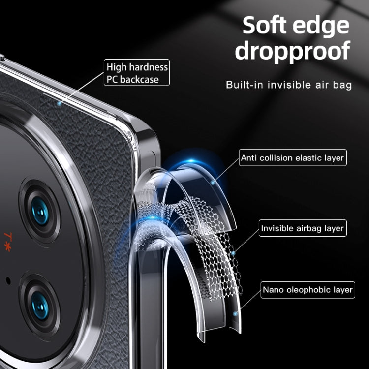 For vivo X90 Pro Armor Clear TPU Hard PC Phone Case