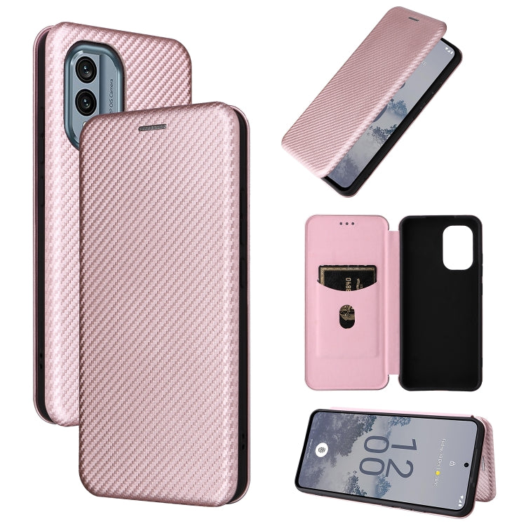 For Nokia X30 5G Carbon Fiber Texture Flip Leather Phone Case