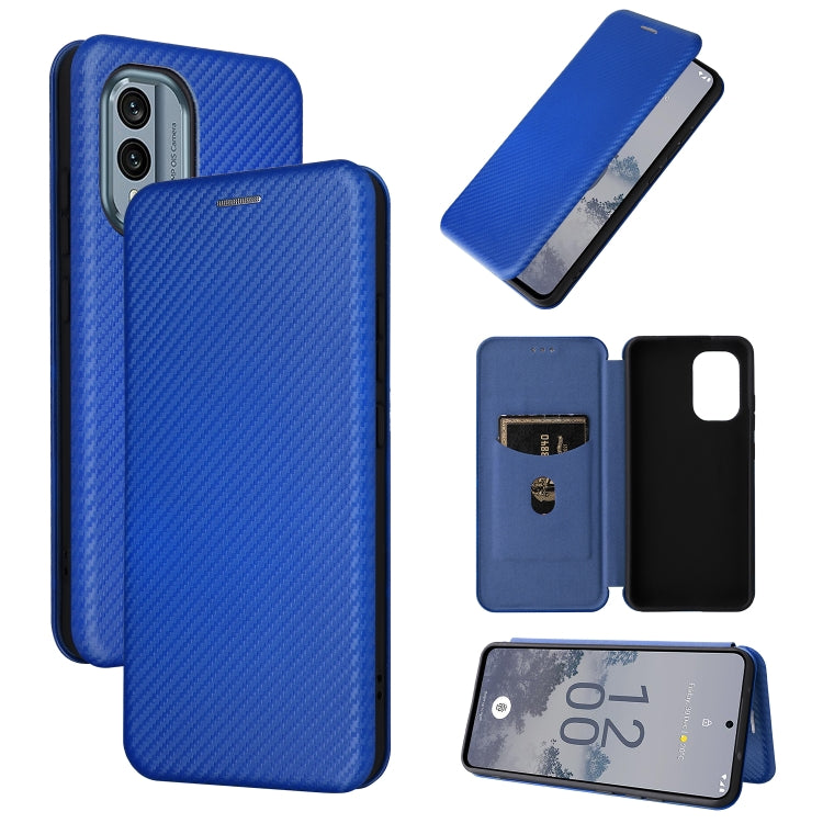 For Nokia X30 5G Carbon Fiber Texture Flip Leather Phone Case