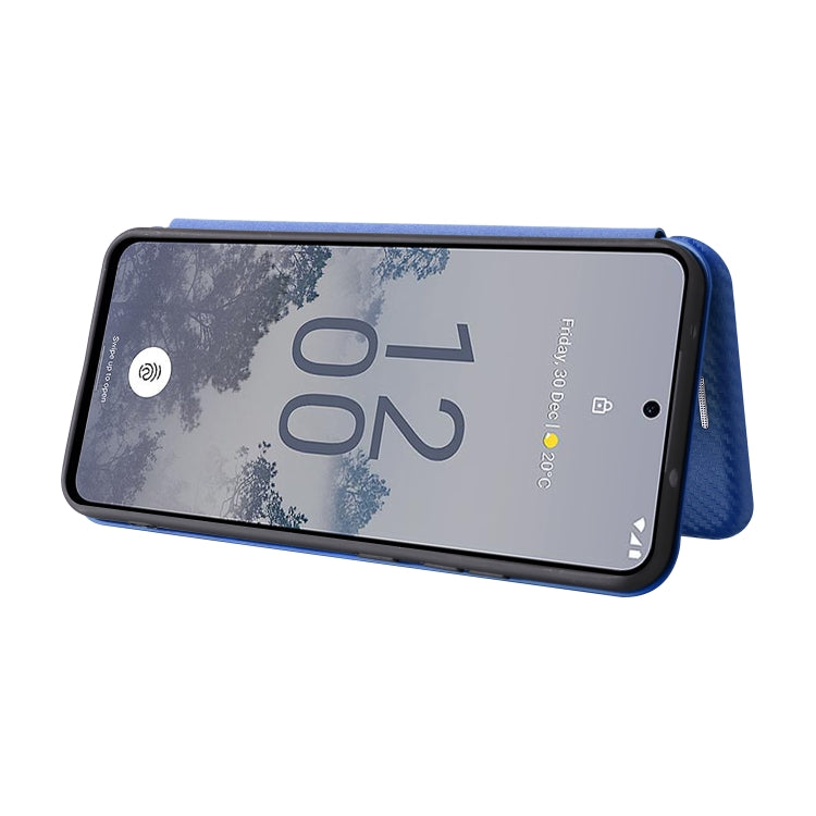 For Nokia X30 5G Carbon Fiber Texture Flip Leather Phone Case