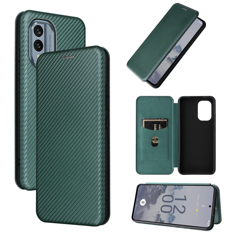 For Nokia X30 5G Carbon Fiber Texture Flip Leather Phone Case