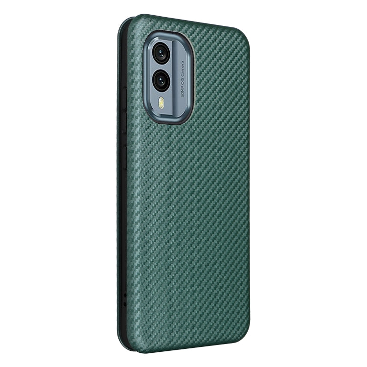 For Nokia X30 5G Carbon Fiber Texture Flip Leather Phone Case