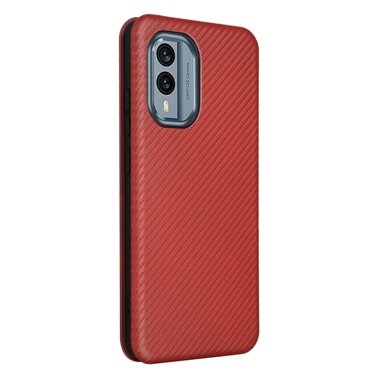 For Nokia X30 5G Carbon Fiber Texture Flip Leather Phone Case