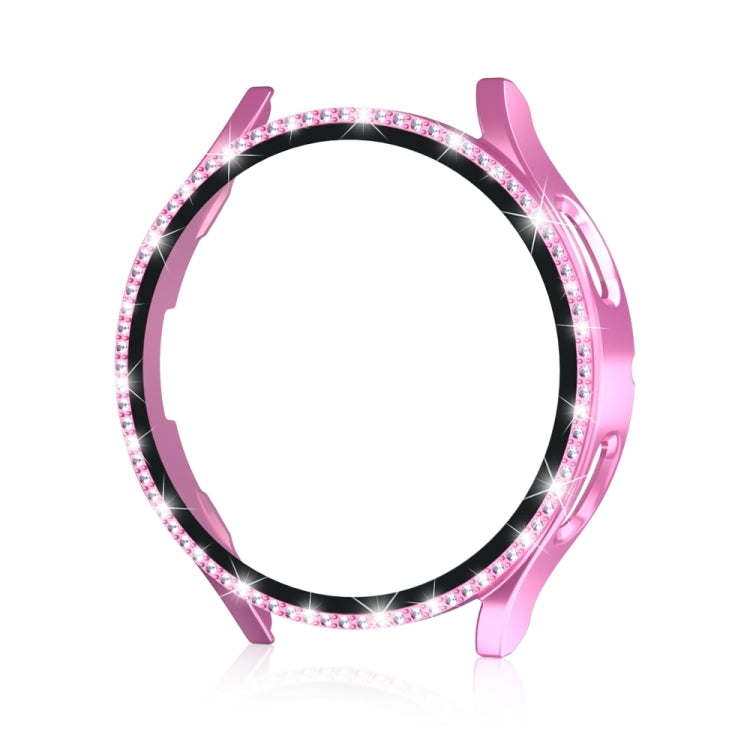 For Samsung Galaxy Watch4 Classic 42mm Single Row Diamond Electroplated PC Watch Case
