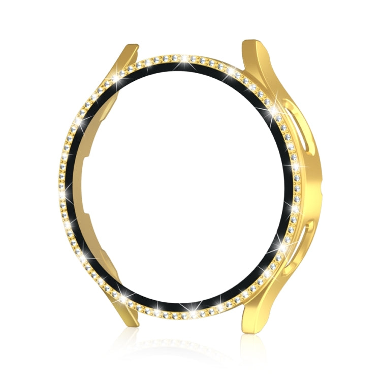 For Samsung Galaxy Watch4 Classic 42mm Single Row Diamond Electroplated PC Watch Case