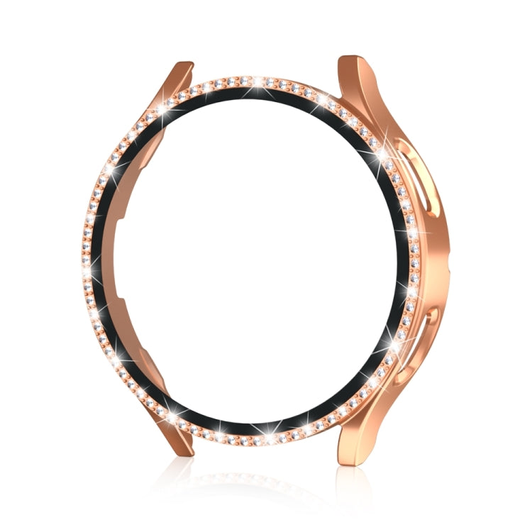 For Samsung Galaxy Watch4 Classic 46mm Single Row Diamond Electroplated PC Watch Case