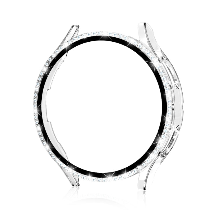For Samsung Galaxy Watch4 Classic 46mm Single Row Diamond Electroplated PC Watch Case