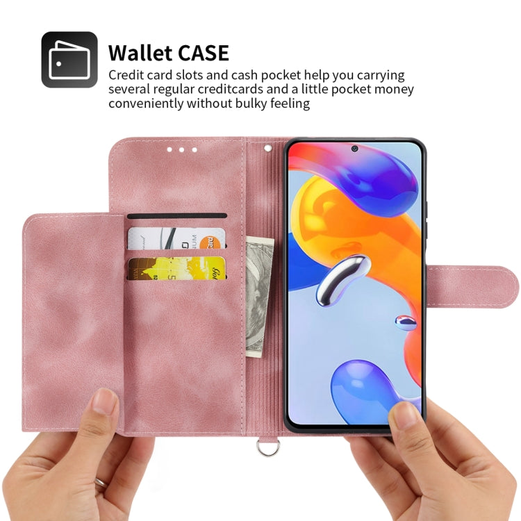 For Samsung Galaxy A04e Skin-feel Flowers Embossed Wallet Leather Phone Case