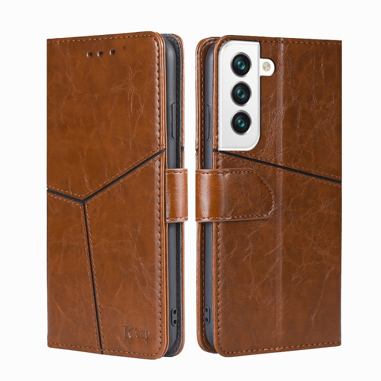 For Samsung Galaxy S23 5G Geometric Stitching Horizontal Flip Leather Phone Case