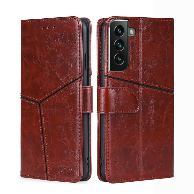 For Samsung Galaxy S23+ 5G Geometric Stitching Horizontal Flip Leather Phone Case