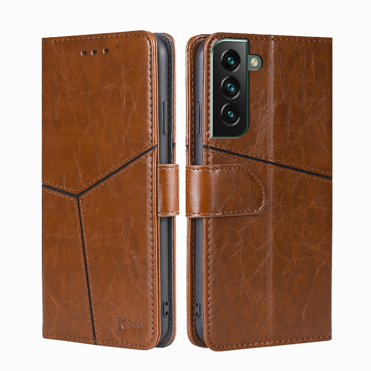 For Samsung Galaxy S23+ 5G Geometric Stitching Horizontal Flip Leather Phone Case