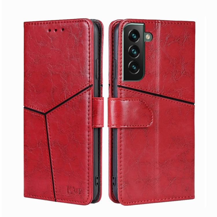 For Samsung Galaxy S23+ 5G Geometric Stitching Horizontal Flip Leather Phone Case
