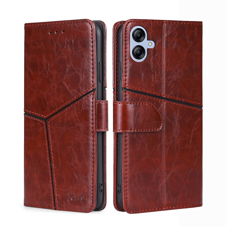 For Samsung Galaxy A04E Geometric Stitching Horizontal Flip Leather Phone Case