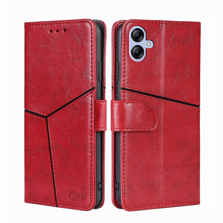For Samsung Galaxy A04E Geometric Stitching Horizontal Flip Leather Phone Case