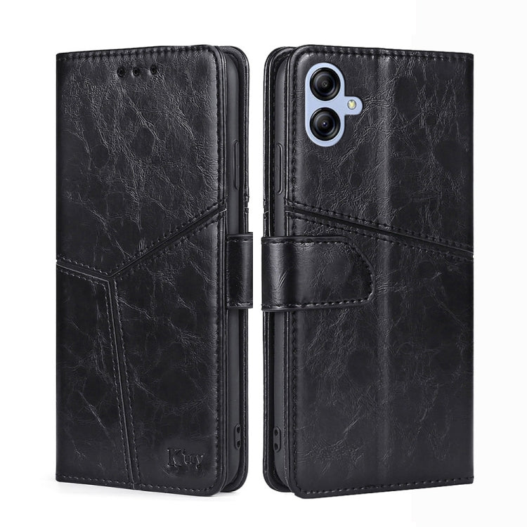 For Samsung Galaxy A04E Geometric Stitching Horizontal Flip Leather Phone Case