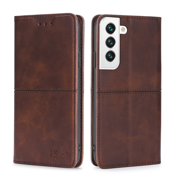 For Samsung Galaxy S23 5G Cow Texture Magnetic Horizontal Flip Leather Phone Case