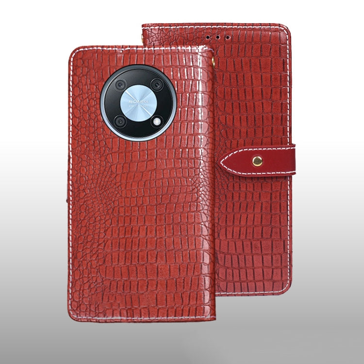 For Huawei nova Y90 idewei Crocodile Texture Leather Phone Case
