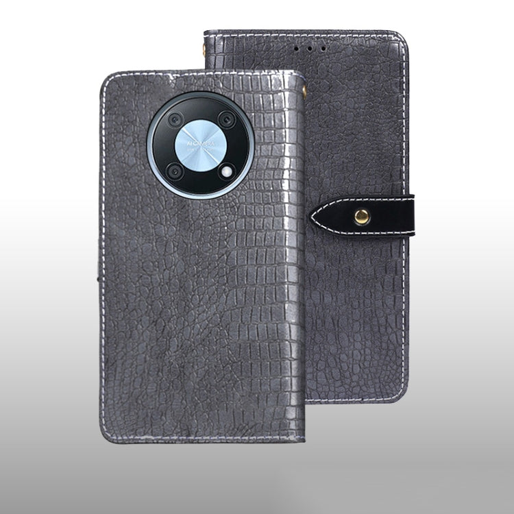 For Huawei nova Y90 idewei Crocodile Texture Leather Phone Case