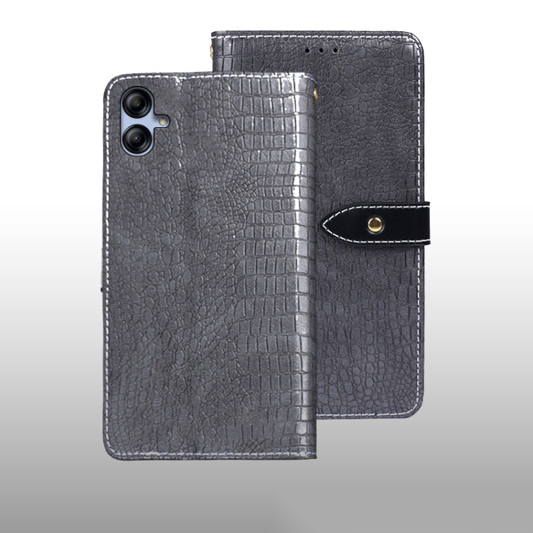 For Samsung Galaxy A04e 4G idewei Crocodile Texture Leather Phone Case