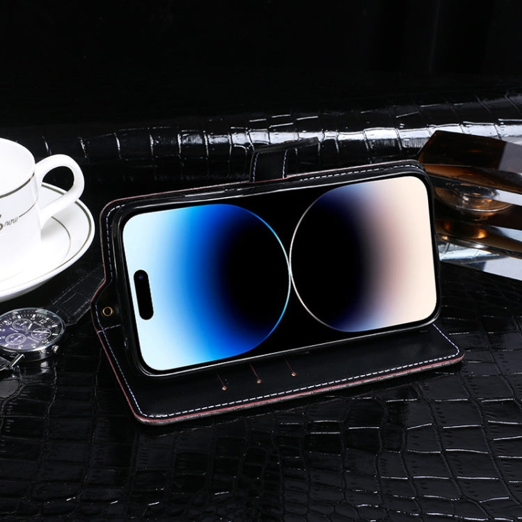 For Tecno Camon 19 idewei Crocodile Texture Leather Phone Case