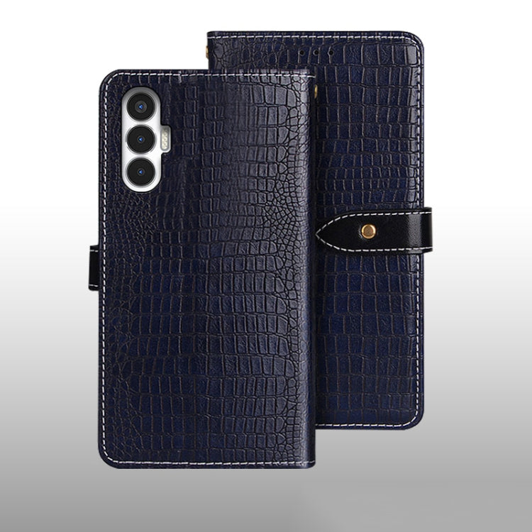 For Tecno Pova 3 idewei Crocodile Texture Leather Phone Case