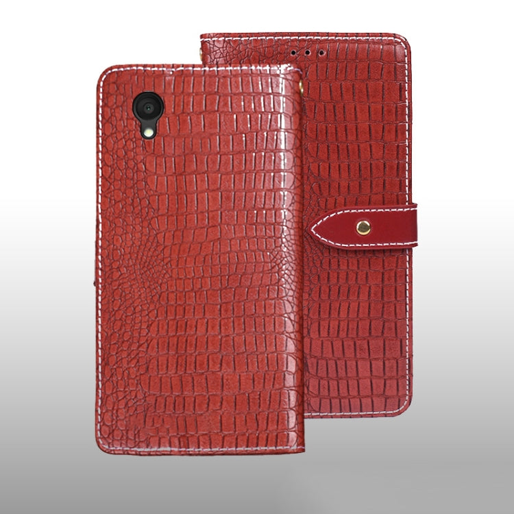 For Alcatel 1 Ultra idewei Crocodile Texture Leather Phone Case