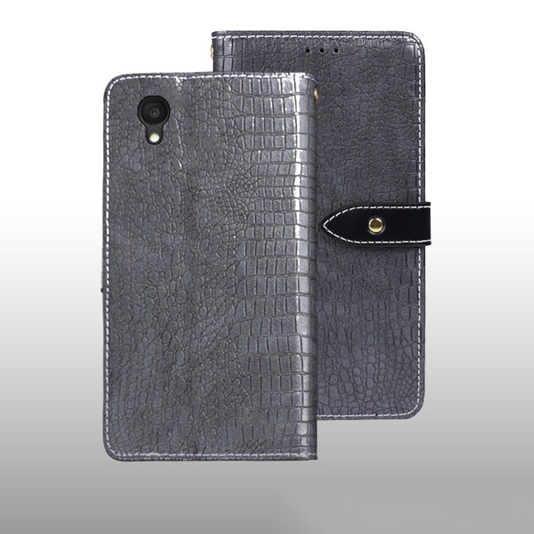 For Alcatel 1 Ultra idewei Crocodile Texture Leather Phone Case
