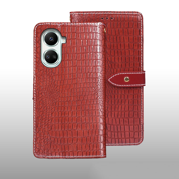 For Huawei nova 10 SE idewei Crocodile Texture Leather Phone Case