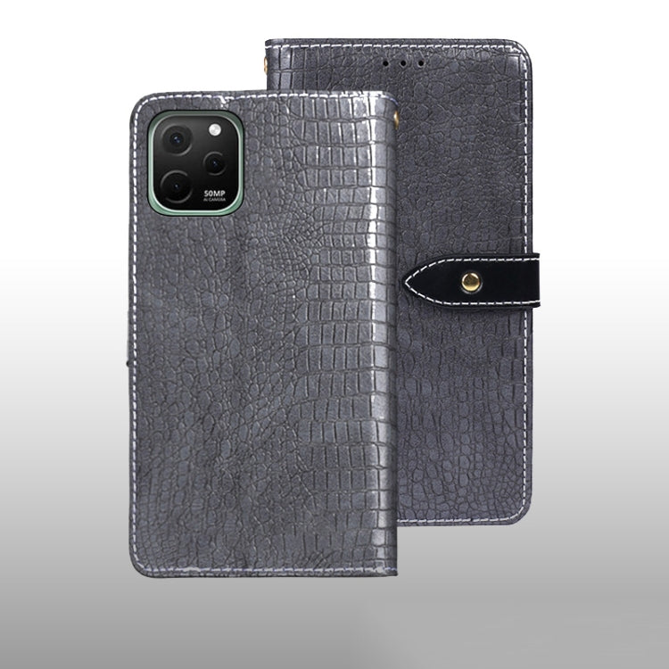 For Huawei nova Y61 4G idewei Crocodile Texture Leather Phone Case
