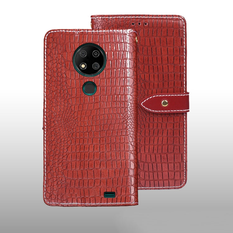 For Oukitel C19 Pro idewei Crocodile Texture Leather Phone Case