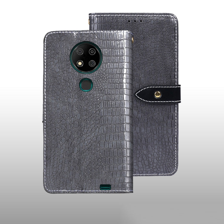 For Oukitel C19 Pro idewei Crocodile Texture Leather Phone Case
