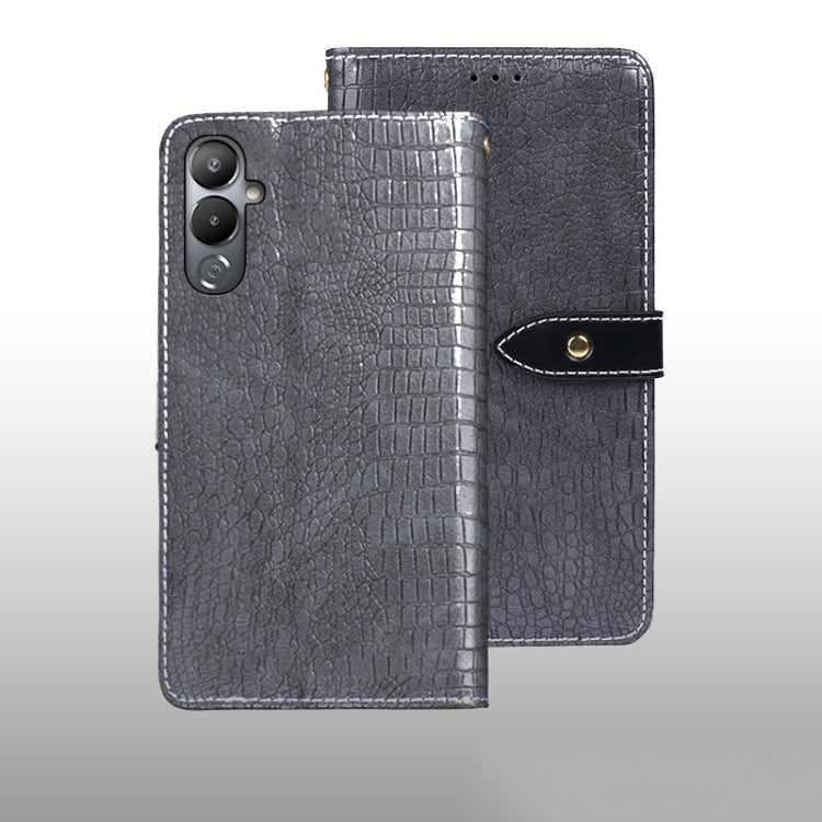 For Tecno Pova 4 idewei Crocodile Texture Leather Phone Case