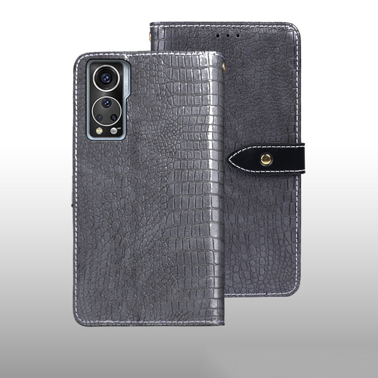 For ZTE Axon 30S idewei Crocodile Texture Leather Phone Case