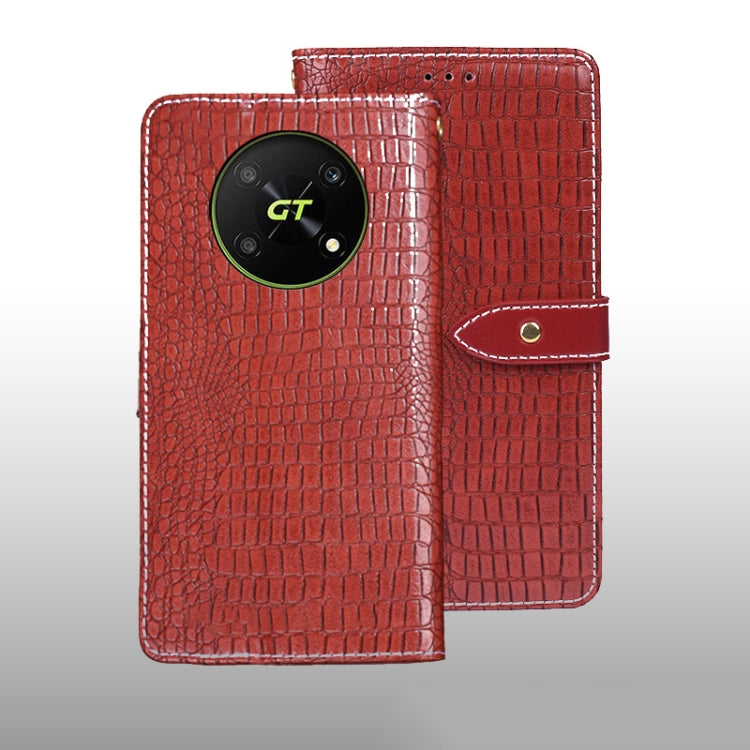 For Honor X40 GT idewei Crocodile Texture Leather Phone Case