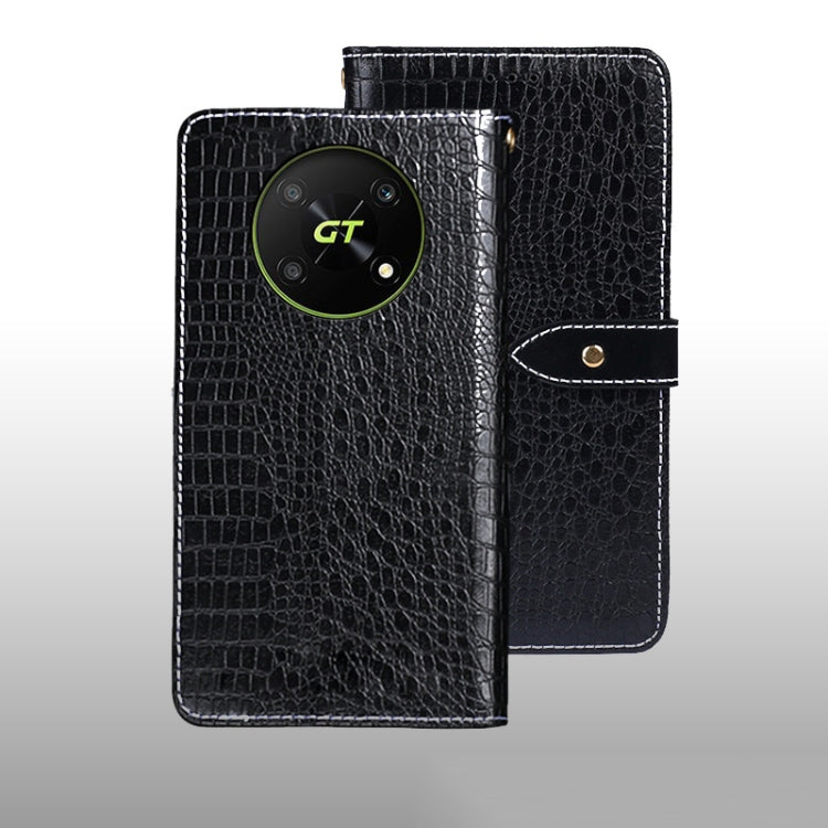 For Honor X40 GT idewei Crocodile Texture Leather Phone Case