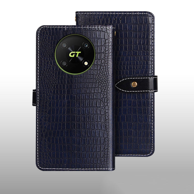 For Honor X40 GT idewei Crocodile Texture Leather Phone Case