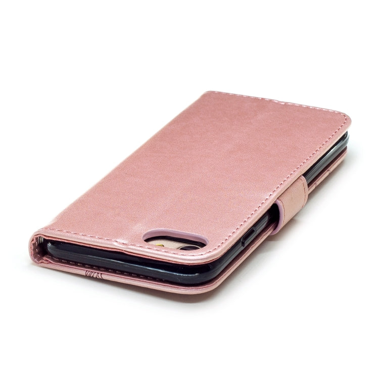For iPhone SE 2022 / SE 2020 Butterflies Embossing Pattern Horizontal Flip Leather Case with Holder & Card Slots & Wallet & Lanyard