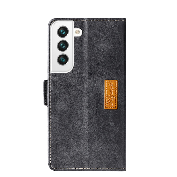For Samsung Galaxy S23 5G Contrast Color Side Buckle Leather Phone Case
