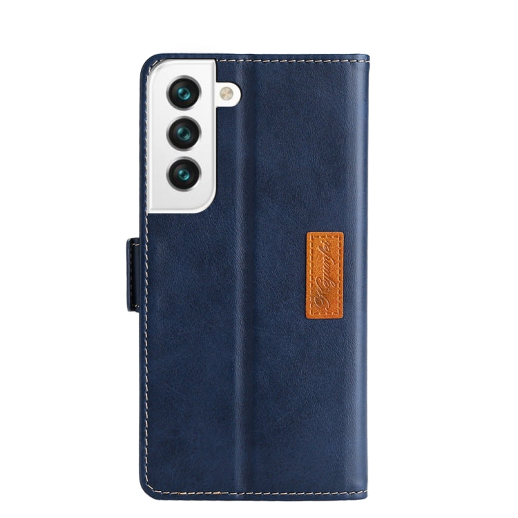 For Samsung Galaxy S23 5G Contrast Color Side Buckle Leather Phone Case