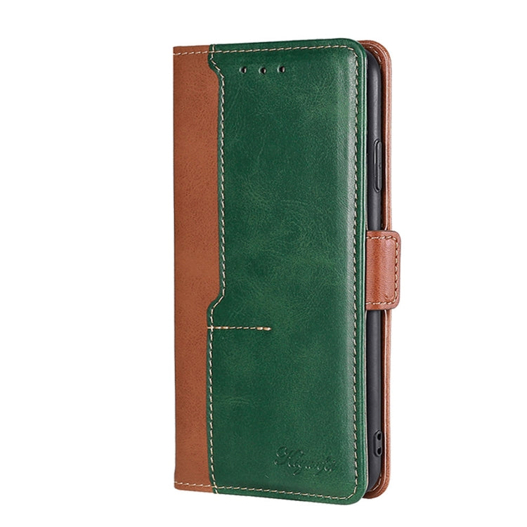 For Samsung Galaxy S23+ 5G Contrast Color Side Buckle Leather Phone Case