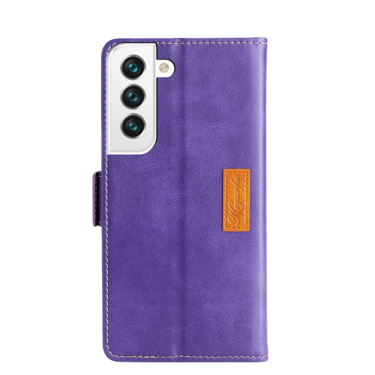 For Samsung Galaxy S23+ 5G Contrast Color Side Buckle Leather Phone Case