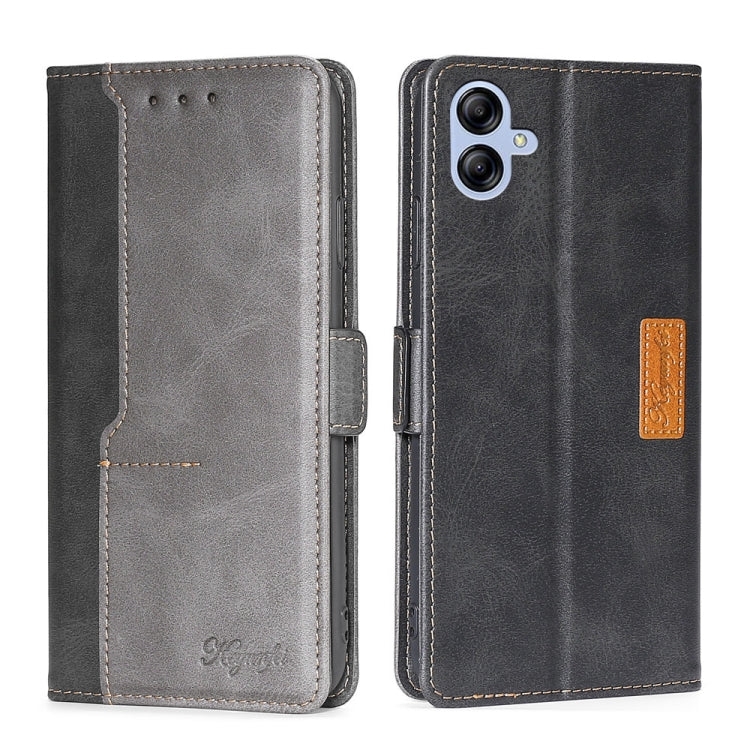 For Samsung Galaxy A04E Contrast Color Side Buckle Leather Phone Case