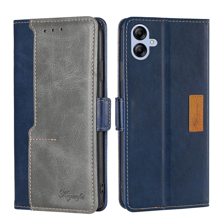 For Samsung Galaxy A04E Contrast Color Side Buckle Leather Phone Case