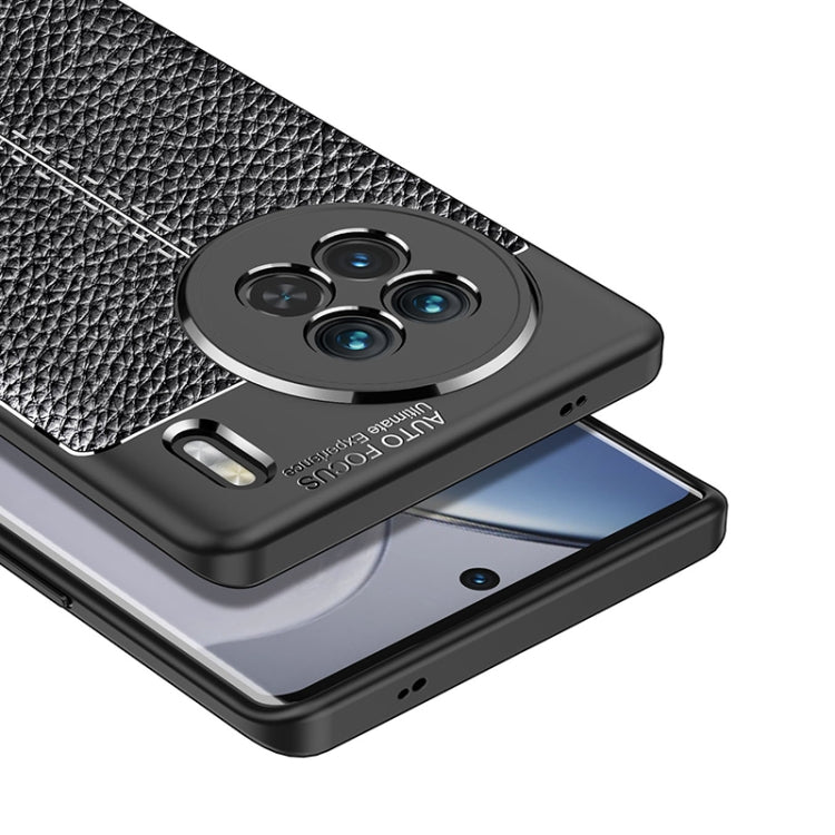 For vivo X90 Pro+ Litchi Texture Shockproof TPU Phone Case